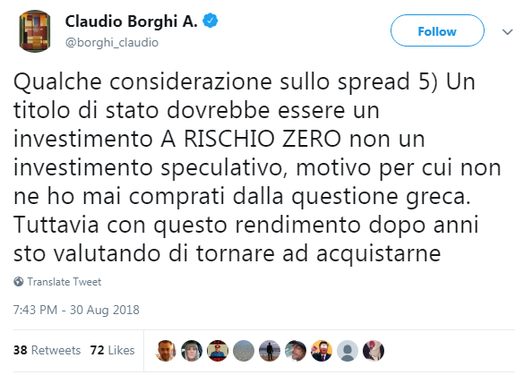 claudio borghi spread bpt bot rendimento - 1