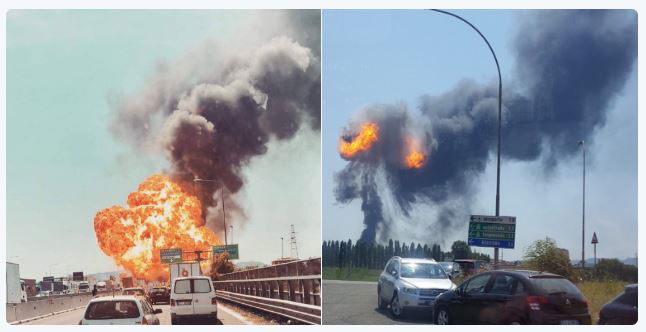 L’esplosione di un’autocisterna sulla tangenziale a Bologna preview