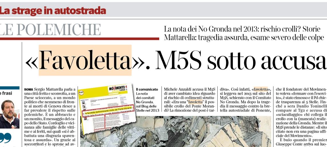La favoletta di Ponte Morandi e la Gronda che Toninelli non vuole article-post