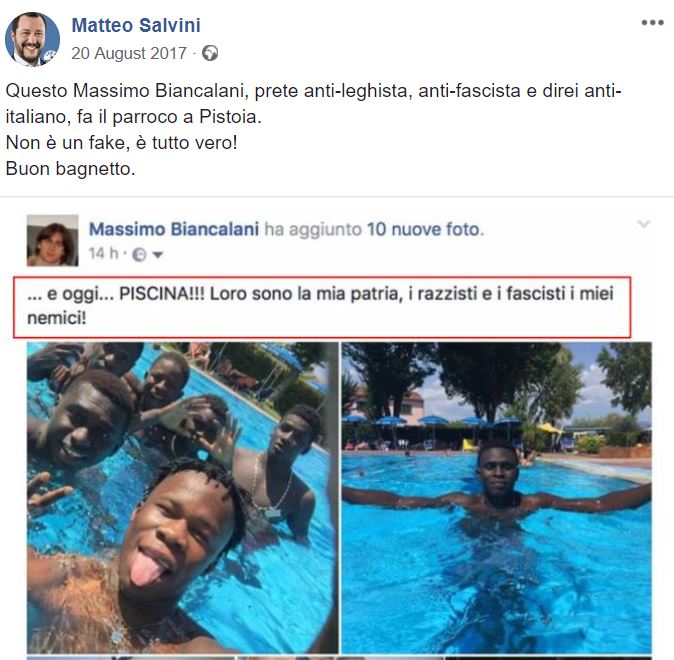 massimo biancalani matteo salvini