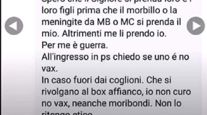medico minaccia no-vax