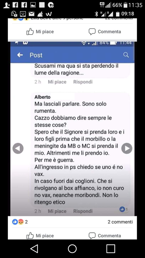 medico minaccia no-vax