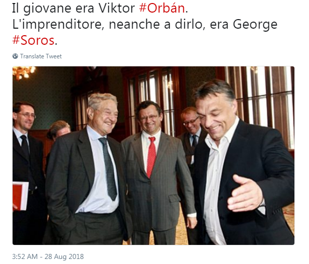 Viktor Orbán: finalmente Salvini incontra qualcuno “finanziato da Soros” article-post