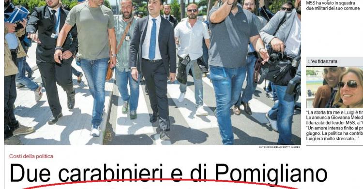 scorta di maio carabinieri pomigliano