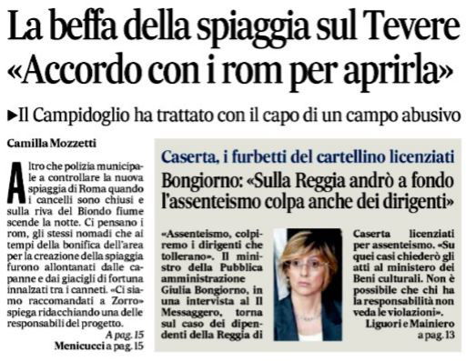 Zorro: l’accordo con il capo rom per aprire la spiaggia sul Tevere article-post