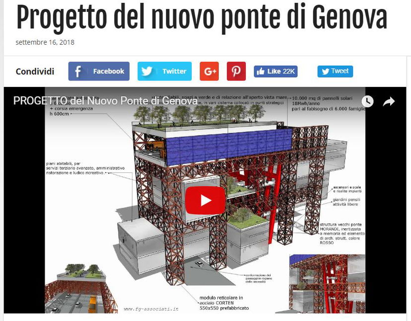 Grillo e il progetto di nuovo ponte per Genova dell’architetto che non ha mai progettato un viadotto article-post