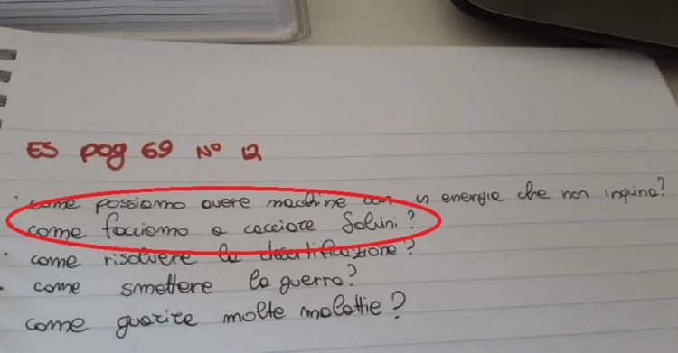 come facciamo a cacciare salvini compito scuola media 1