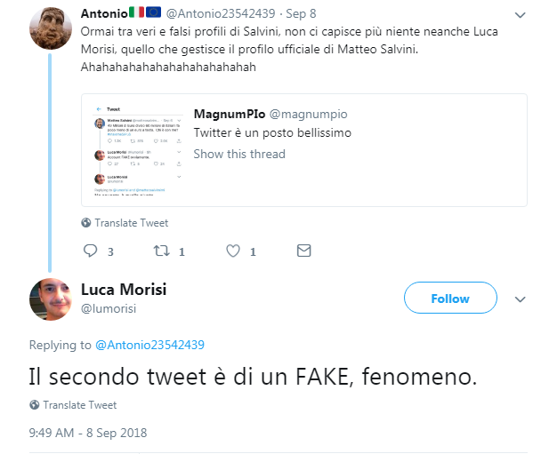 luca morisi matteo salvini fake twitter - 1