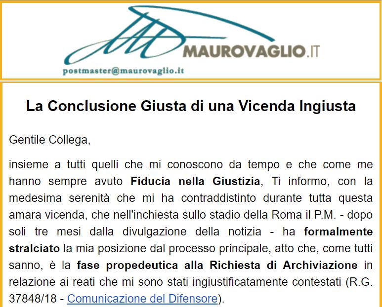 Lo stralcio della posizione di Mauro Vaglio dall’inchiesta Parnasi article-post