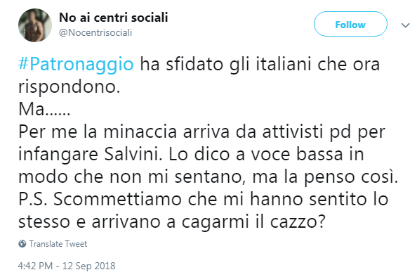 patronaggio fan salvini minacce di morte - 17