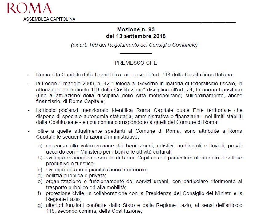 poteri roma capitale stanziamento mozione meloni bocciata - 2
