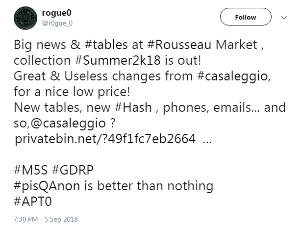 Il nuovo hack di Rogue0 a Rousseau e al sistema operativo del M5S article-post