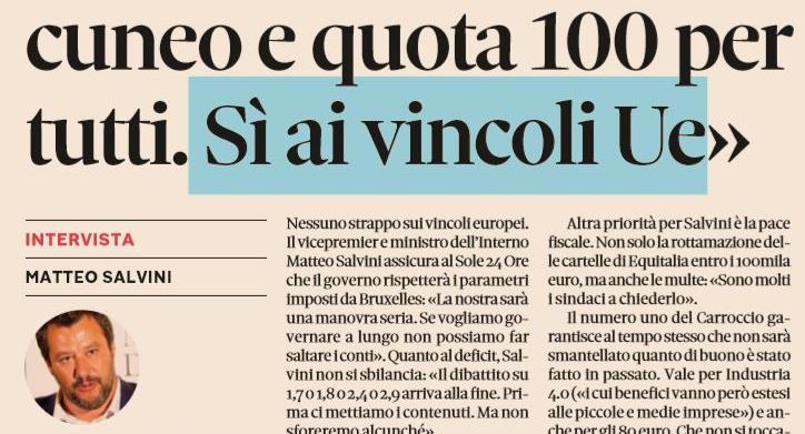 salvini vincoli ue