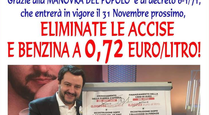 bufala accise benzina salvini - 5
