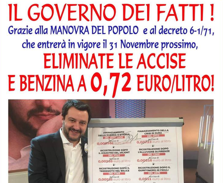 La bufala delle accise sulla benzina che verranno tolte il 31 novembre article-post