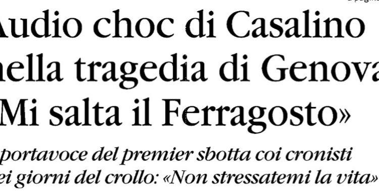 casalino audio genova ferragosto