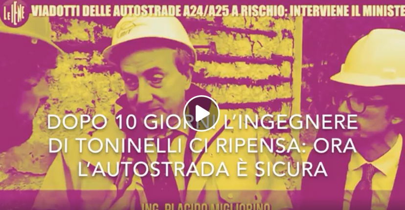 L’audio del tecnico di Toninelli: «La A24 è sicura» preview