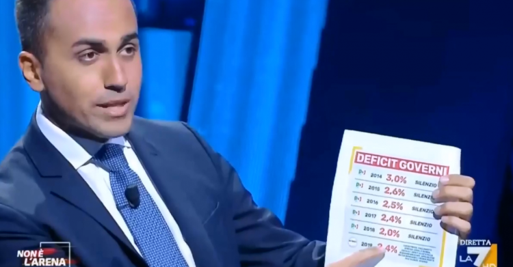 luigi di maio m5s deficit def 2,4% - 5