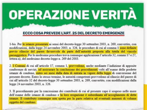 Le bufale dell’operazione verità del M5S sul condono per Ischia article-post