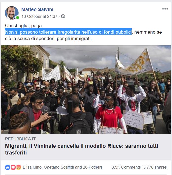 matteo salvini sindaco riace 1