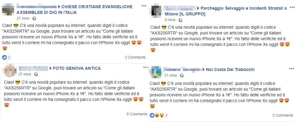 AXS256RTR iphone x un euro truffa - 8