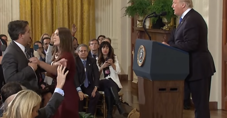 jim acosta sarah sanders cnn video trump - 3