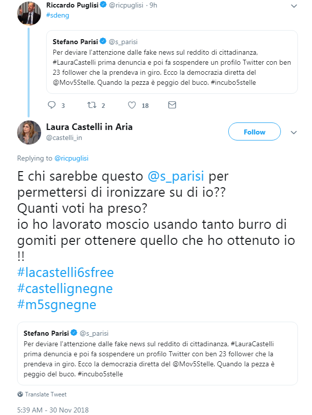 laura castelli fake twitter - 5