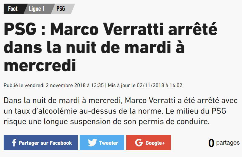 Marco Verratti arrestato a Parigi per guida in stato di ebbrezza article-post