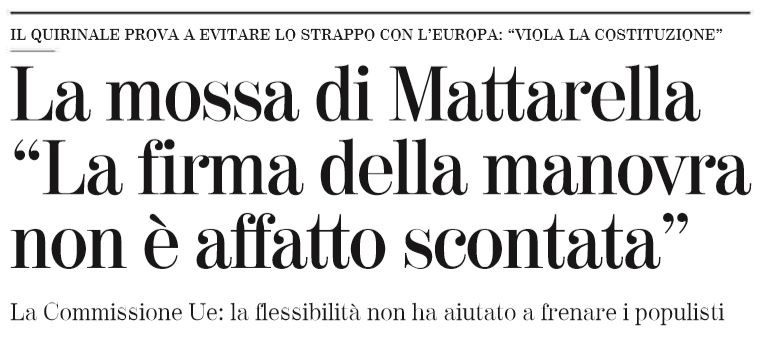 Mattarella non vuole firmare la Manovra del Popolo? article-post