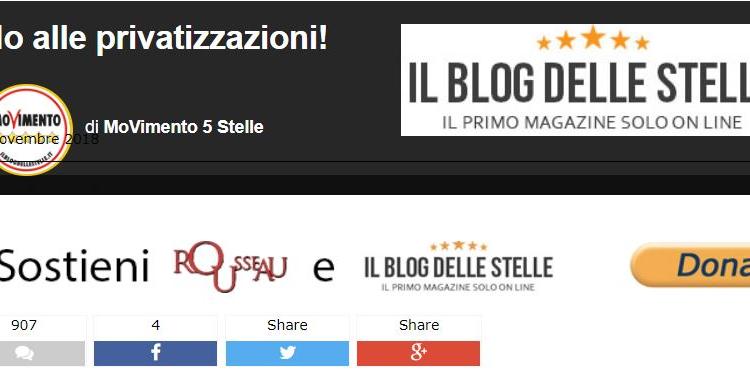 privatizzazioni m5s