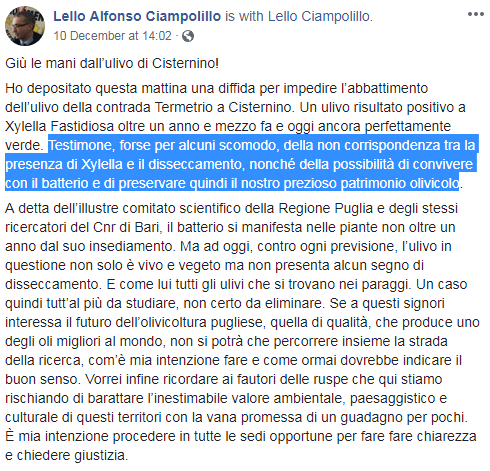 ciampolillo xylella m5s puglia cisternino - 1