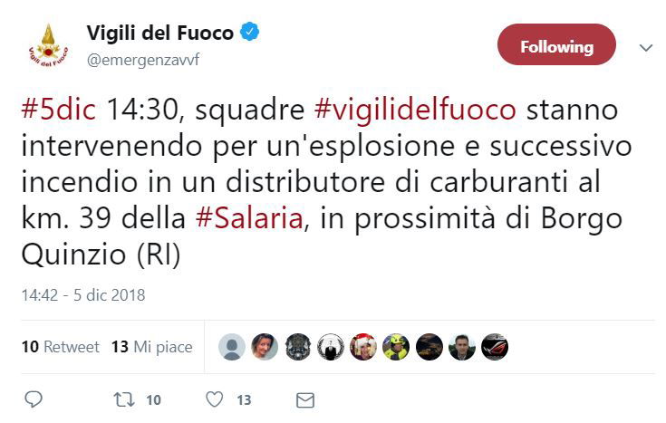 Il distributore di benzina che esplode in via Salaria a Borgo Quinzio article-post