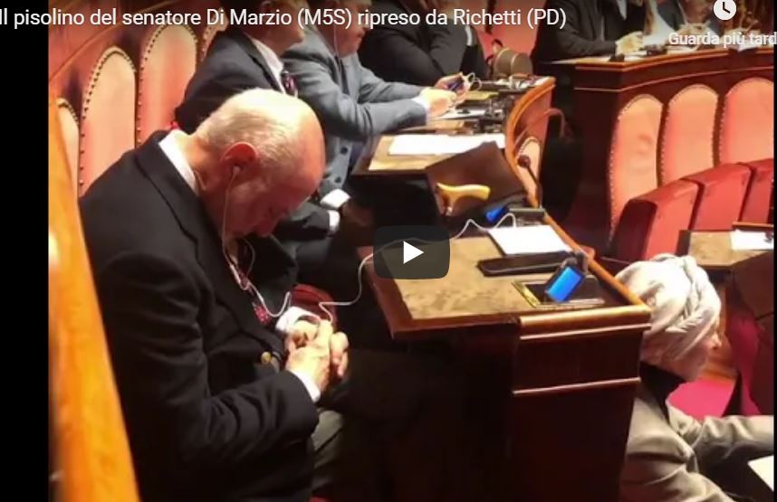 Luigi Di Marzio: il pisolino del senatore in Aula article-post