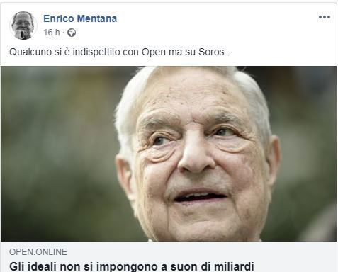 Mentana insiste su Soros e scade nel peggior cattivo gusto con le parole su Megalizzi article-post