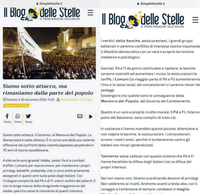 post m5s cancellato blog delle stelle