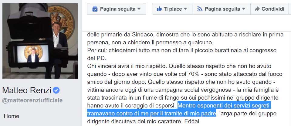 Renzi e i servizi segreti che tramavano contro di lui article-post