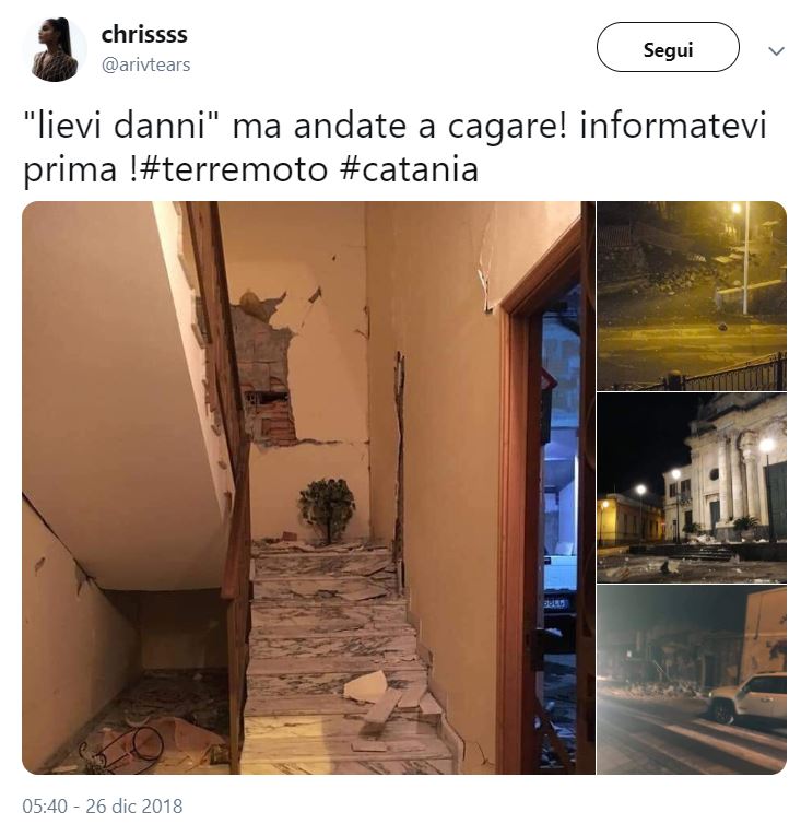 terremoto catania danni