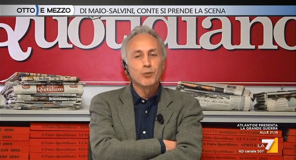 travaglio otto e mezzo deliri manovra popolo 2,4 - 2