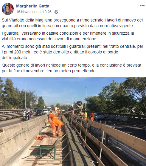 viadotto magliana lavori restringimento - 2