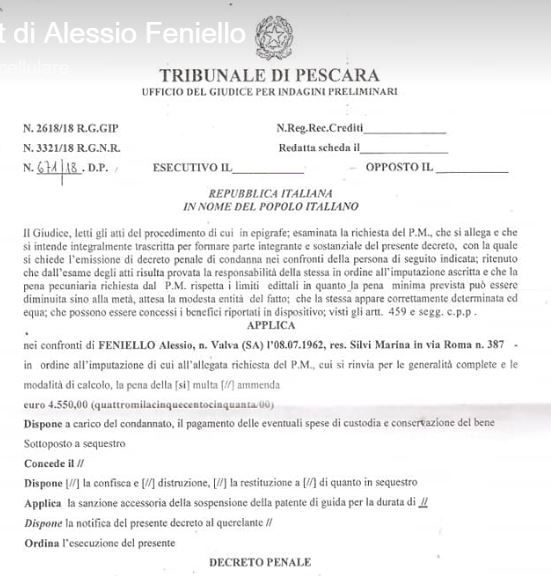 Decreto Penale Di Condanna Notifica - Magachary