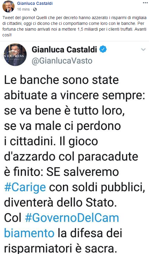 carige lega m5s governo conte salvataggio - 2