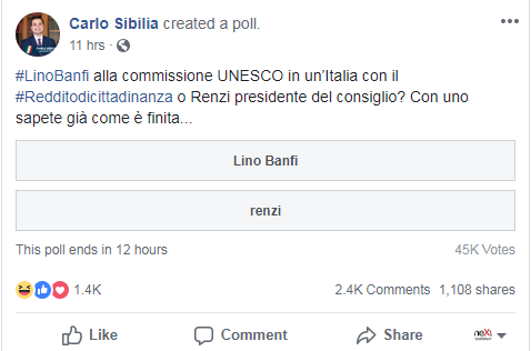 carlo sibilia renzi lino banfi sondaggi - 1