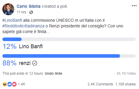 Carlo Sibilia: un rosicone al Ministero dell’Interno (pagato da noi per fare sondaggi su Banfi) article-post