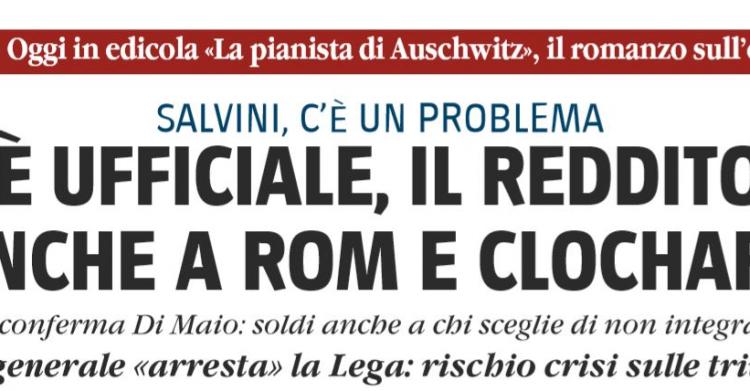 giornale reddito rom clochard