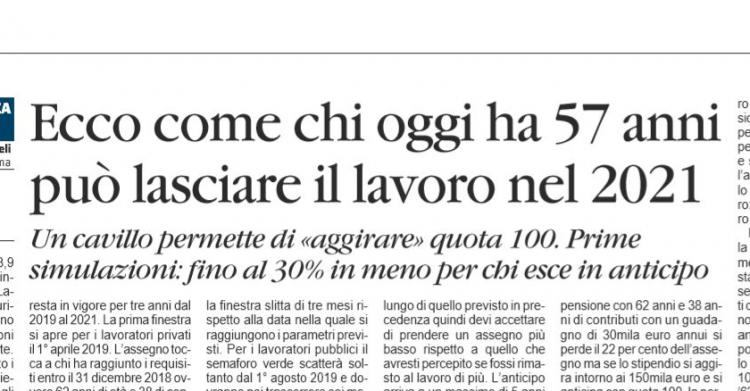 il giornale quota 100