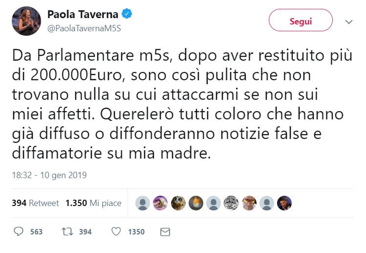 Come ha preso Paola Taverna lo sfratto della madre dalla casa popolare article-post