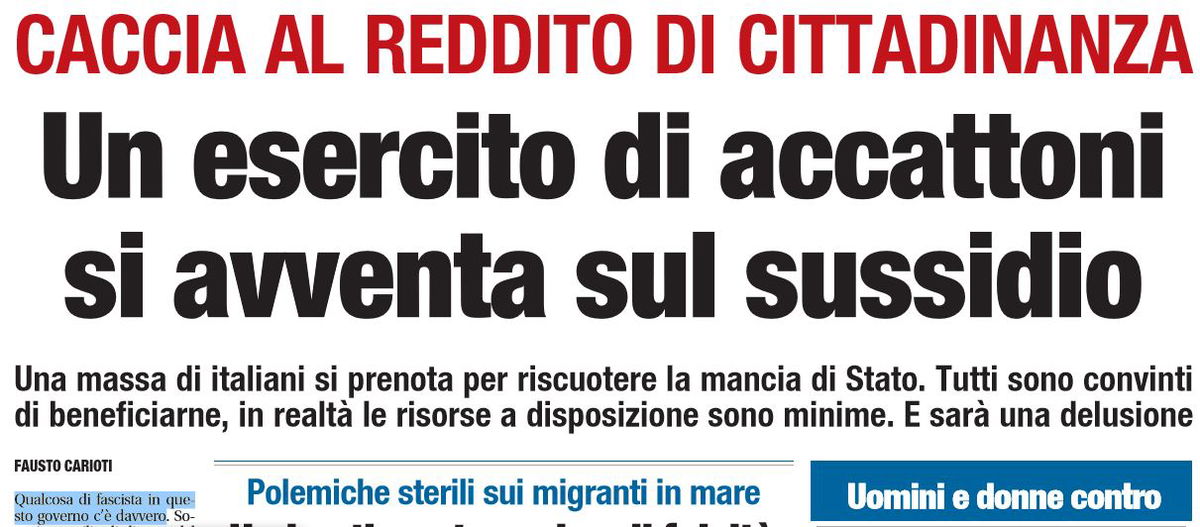 Libero, il reddito e gli accattoni article-post