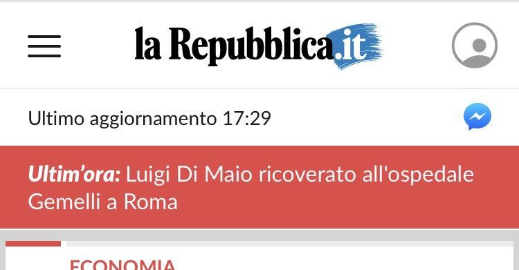 repubblica di maio ricoverato gemelli 1