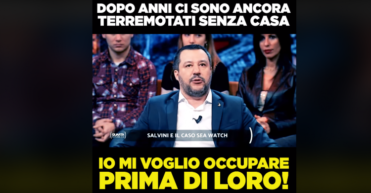 salvini terremotati abruzzo migranti - 1