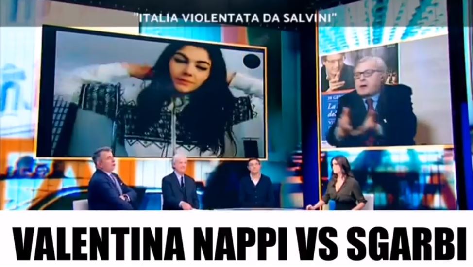 valentina nappi contro sgarbi